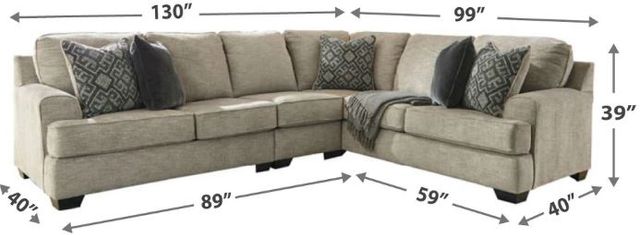 Signature Design by Ashley® Bovarian 3-Piece Stone Sectional-1
