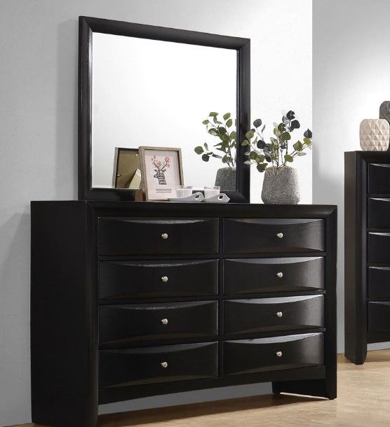 Coaster® Briana Black Dresser and Mirror -1