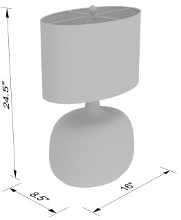 Surya Bentley Gray Glass Table Lamp-1