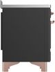 Ilve® Majestic III 48" Graphite Matte Pro Style Induction Range with Triple Glass Door and Copper Trim-4