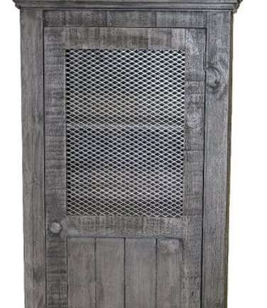 Million Dollar Rustic Wire Charcoal Gray Bookcase-1