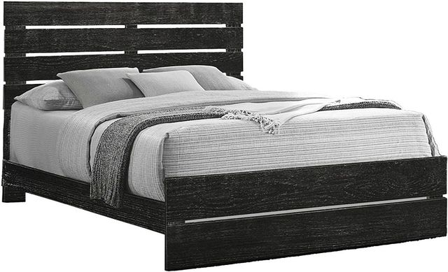 Monarch Specialties Inc. Graphite Grey Queen Panel Bed-0