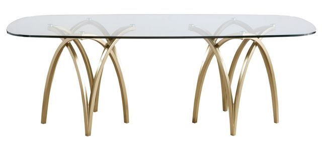 Meridian Furniture Madelyn Clear/Gold Dining Table-1