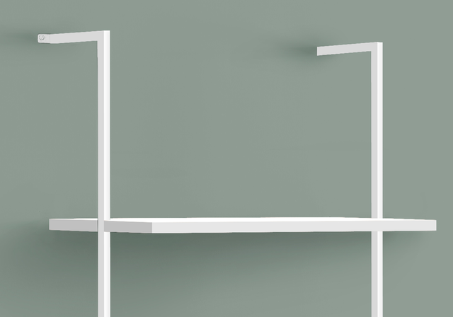 Monarch Specialties Inc. White Ladder Bookcase-1