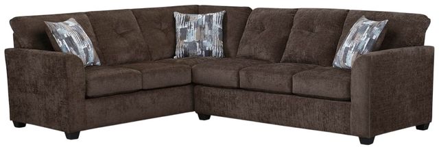 American Wholesale Furniture Galen 2-Piece Chocolate L-Shape Sectional-0