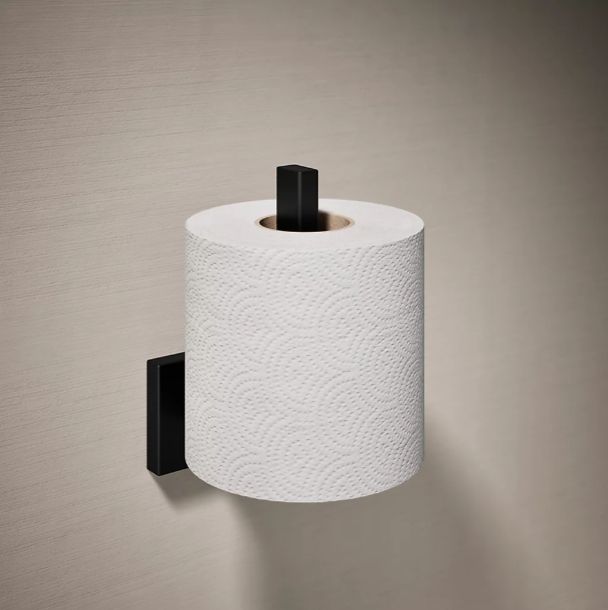 KOHLER® Square Matte Black Vertical Toilet Paper Holder-1