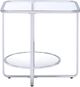 ACME Furniture Hollo Glass Top End Table with Chrome Base-1