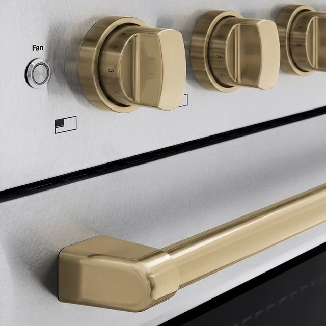 ZLINE Autograph Edition Paramount 30" Stainless Steel Pro Style Induction Range with Champagne Bronze Accents-3