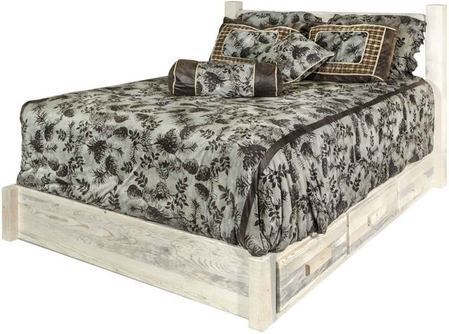 Montana Woodworks® Homestead Ready to Finish Full Platform Bed with Storage-2