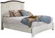 International Furniture Direct Pueblo Weathered White King Platform Bed Footboard with Rails-2