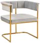VIG Furniture Modrest Bavaria Gold/Light Gray Velvet Dining Chair-0