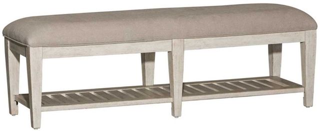 Liberty Furniture Heartland Antique White/Gray Bed Bench-0