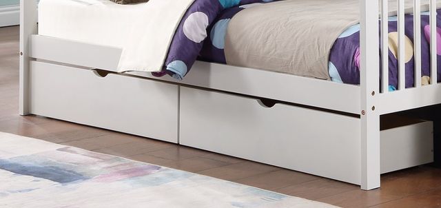 IFDC White Youth Double/Double Bunk Storage Bed-1
