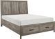 Homelegance® Bainbridge Weathered Gray Queen Storage Bed-0