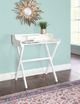 Linon Dakota White Folding Writing Desk-4