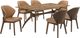 Coaster® Randolph 7-Piece Red Brown/Sheesham Rectangular Dining Table Set-0