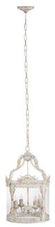 A & B Home Imre Antique White/Lavish Gold 4-Light Chandelier-0