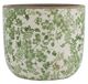 A & B Home Green/White Round Ceramic Planter-1