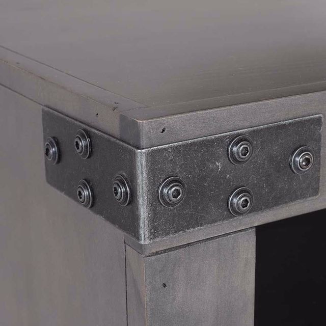 aspenhome® Industrial Smokey Grey Sofa Table-1