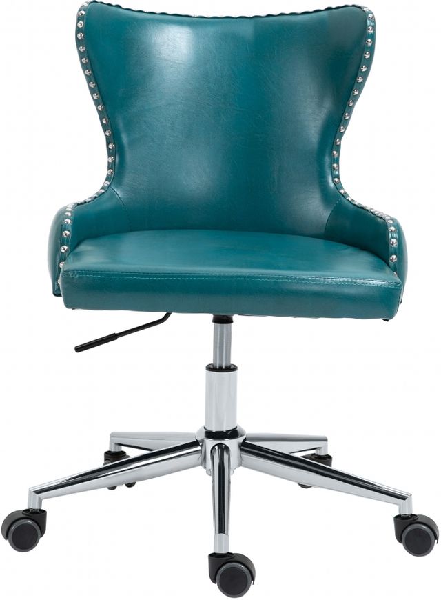 Meridian Furniture Hendrix Blue Faux Leather Office Chair-2