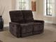 Coaster® Navarro Dark Brown Manual Upholstered Recining Loveseat-1