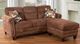 ECI Furniture Brown Chenille Chaise Sofa-0