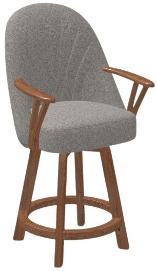 Chromcraft Customizable Bailey Swivel Bar Height Dining Stool-4