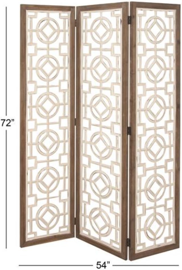 Deco Marche White 54" Room Panel Screen Divider-2