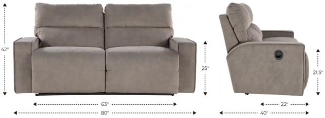 La-Z-Boy® Maddox Sable Manual Reclining 2-Seat Sofa-2