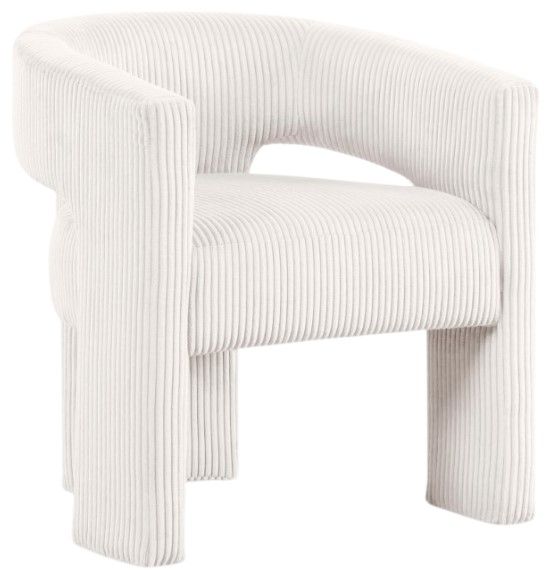 Meridian Furniture Riz Cream Upholstered Accent Chair-0