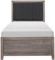 Mazin Furniture Woodrow Brownish Gray Twin Bed-0