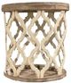Vintage Furniture Brocade End Table-0
