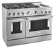 KitchenAid® 48" Stainless Steel Pro Style Gas Range-1