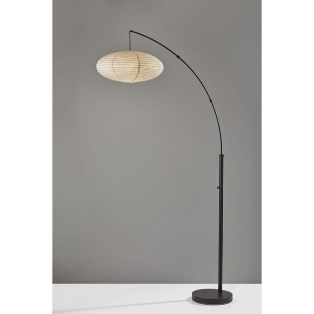 Adesso® Corinne Black Arc Lamp-1
