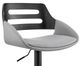 Armen Living Karter Gray/Black Adjustable Bar Stool-3