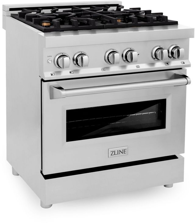 ZLINE 30" Stainless Steel Pro Style Dual Fuel Range-1