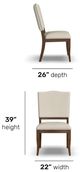 Flexsteel® Bellevue 2-Piece Light Tan/Whiskey Brown Upholstered Dining Side Chair Set-2