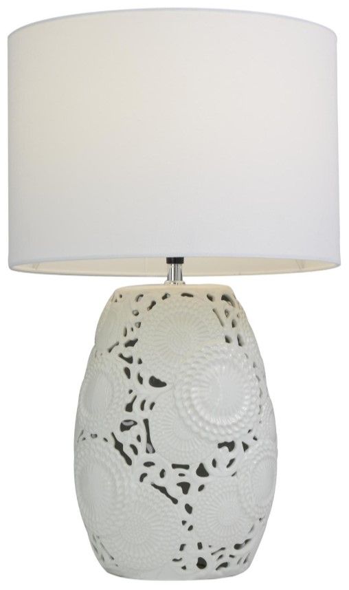 Deco Marche White Ceramic Table Lamp-0