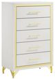 Coaster® Lucia White 5-Drawer Chest-0