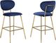 Brassex Inc. 2-Piece Navy/Gold 30" Bar Stool Set-2