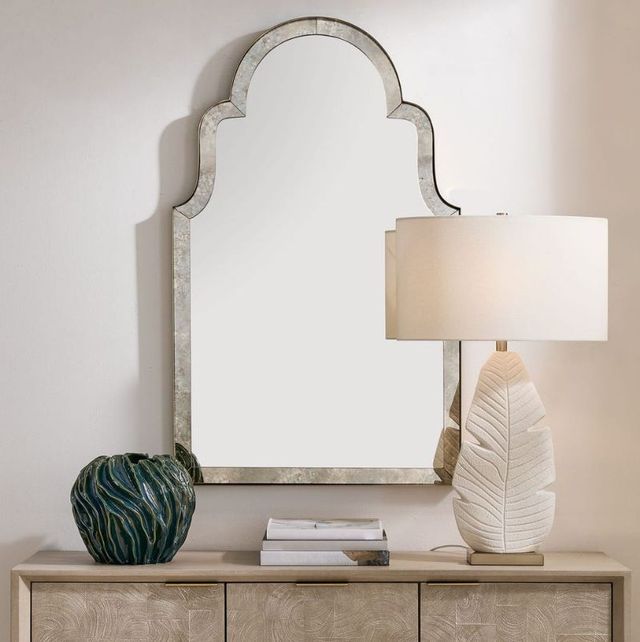 Uttermost® Brayden Antique Brass Arch Mirror-1