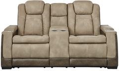 Signature Design by Ashley® Next-Gen DuraPella Two-tone Sand Power Reclining Loveseat with Console