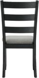Elements International Martin Black/Gray Dining Side Chair-2
