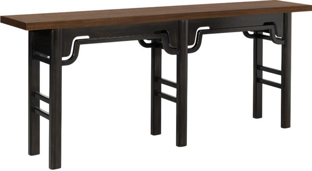 Hooker® Furniture Archives Classic Walnut Console Table with Black Base-0