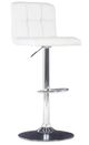Powell® Brandt Chrome/White Adjustable Bar Stool-0
