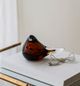 A & B Home Black/Red Glass Bird-4