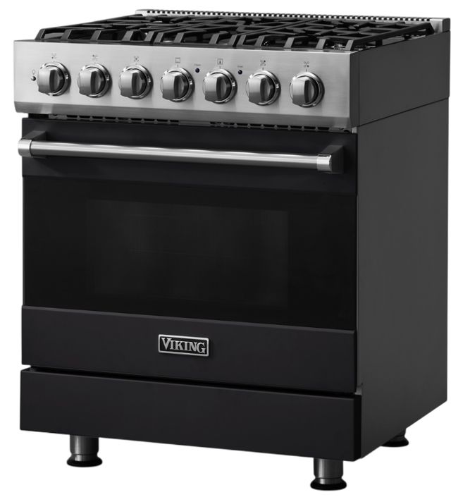 Viking® 3 Series 30" Onyx Pro Style Dual Fuel Range-3