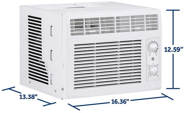 GE® 5,000 BTU White Mechanical Window Mount Air Conditioner-3