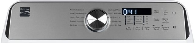 Kenmore® 7 Cu. Ft. White Electric Dryer with Sensor Drying System-3