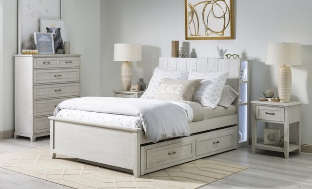 Legacy Kids Teen Ashton Bleached Linen Twin Youth Bookcase Bed-1